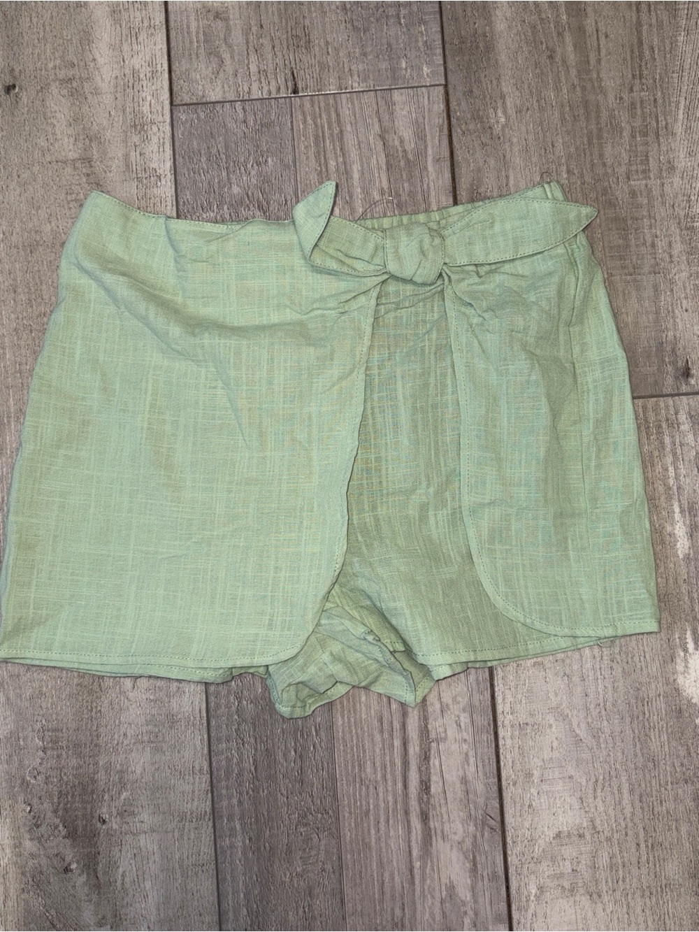 Kate Mack Light Green Tie-Waist Skort